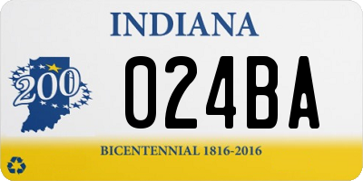 IN license plate 024BA