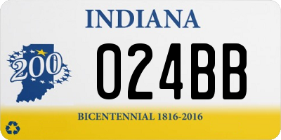 IN license plate 024BB