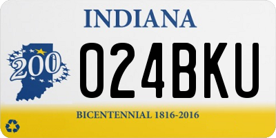 IN license plate 024BKU