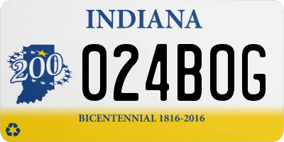 IN license plate 024BOG