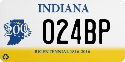 IN license plate 024BP