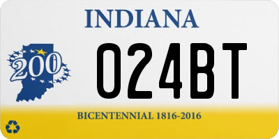 IN license plate 024BT