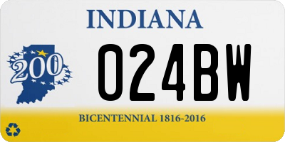 IN license plate 024BW