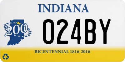 IN license plate 024BY