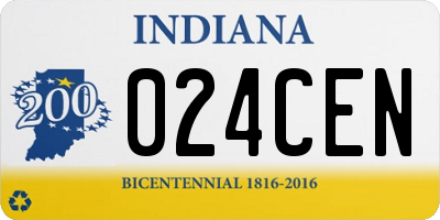 IN license plate 024CEN