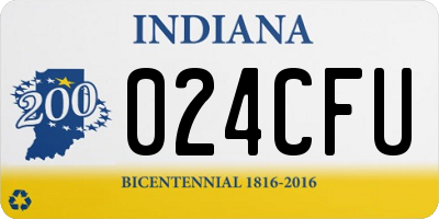 IN license plate 024CFU