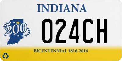 IN license plate 024CH