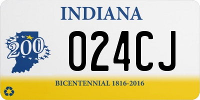 IN license plate 024CJ