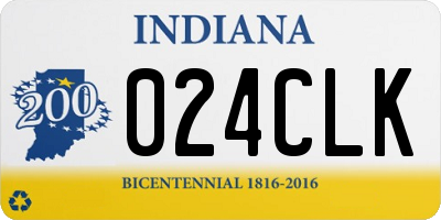 IN license plate 024CLK