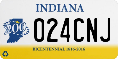 IN license plate 024CNJ