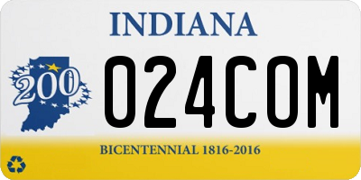IN license plate 024COM