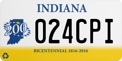 IN license plate 024CPI