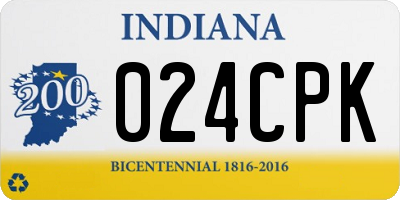 IN license plate 024CPK