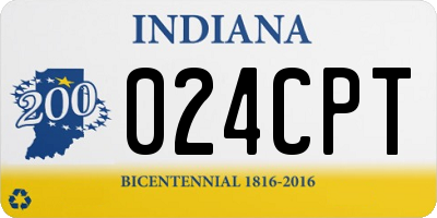 IN license plate 024CPT