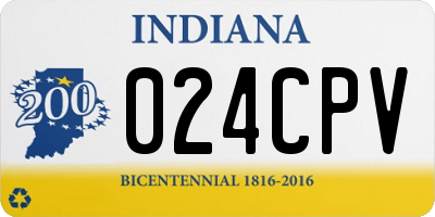IN license plate 024CPV