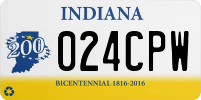 IN license plate 024CPW