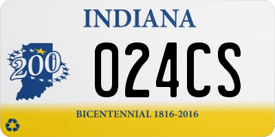 IN license plate 024CS