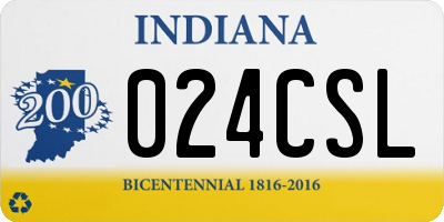 IN license plate 024CSL
