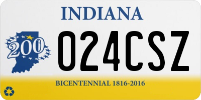 IN license plate 024CSZ