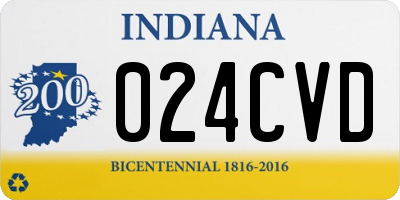 IN license plate 024CVD
