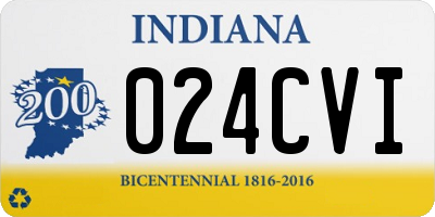 IN license plate 024CVI