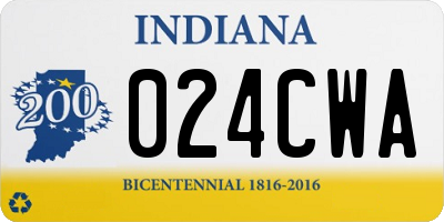 IN license plate 024CWA