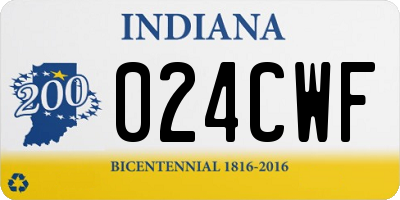 IN license plate 024CWF