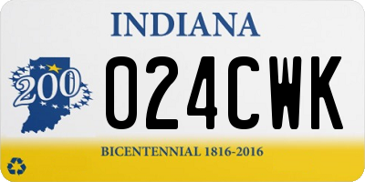 IN license plate 024CWK