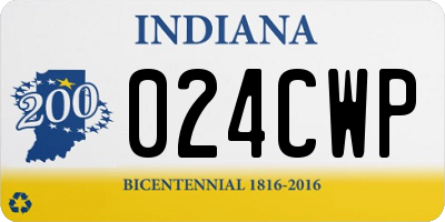 IN license plate 024CWP
