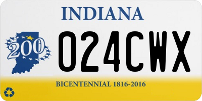 IN license plate 024CWX