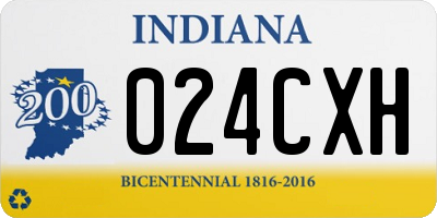 IN license plate 024CXH
