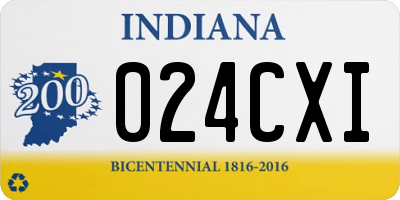 IN license plate 024CXI