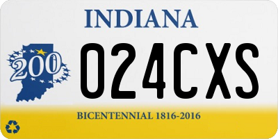IN license plate 024CXS