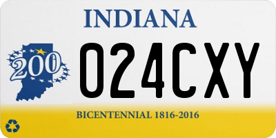 IN license plate 024CXY