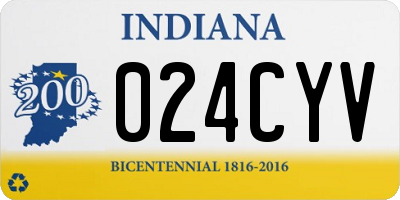 IN license plate 024CYV