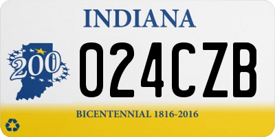 IN license plate 024CZB