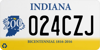IN license plate 024CZJ