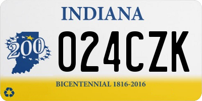 IN license plate 024CZK