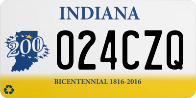 IN license plate 024CZQ