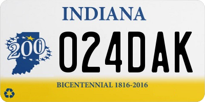 IN license plate 024DAK