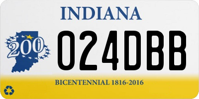 IN license plate 024DBB