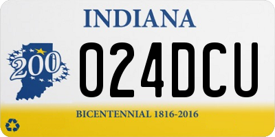 IN license plate 024DCU