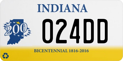 IN license plate 024DD