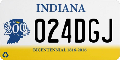 IN license plate 024DGJ