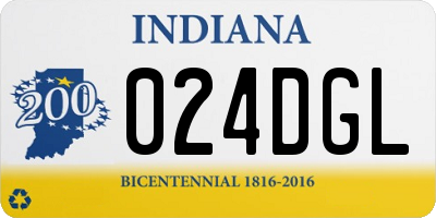 IN license plate 024DGL