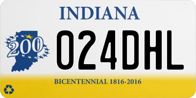 IN license plate 024DHL