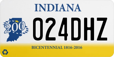 IN license plate 024DHZ