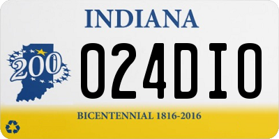 IN license plate 024DIO