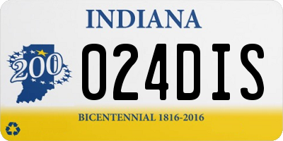 IN license plate 024DIS