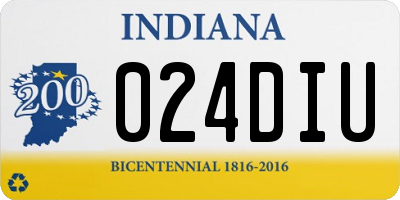 IN license plate 024DIU